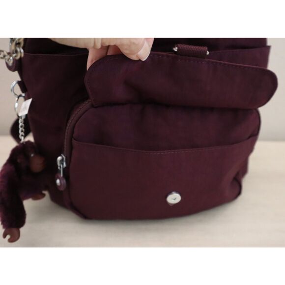 Kipling KI9450-5CU Women's O/S Dark Plum Tonal Queenie Backpack - Picture 9 of 9